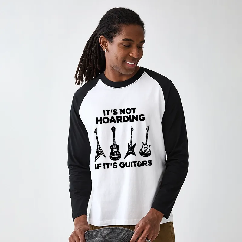 Tokyo-Tiger Music Lover Guitar Hoarding Joke Raglan Long Sleeve T-shirt