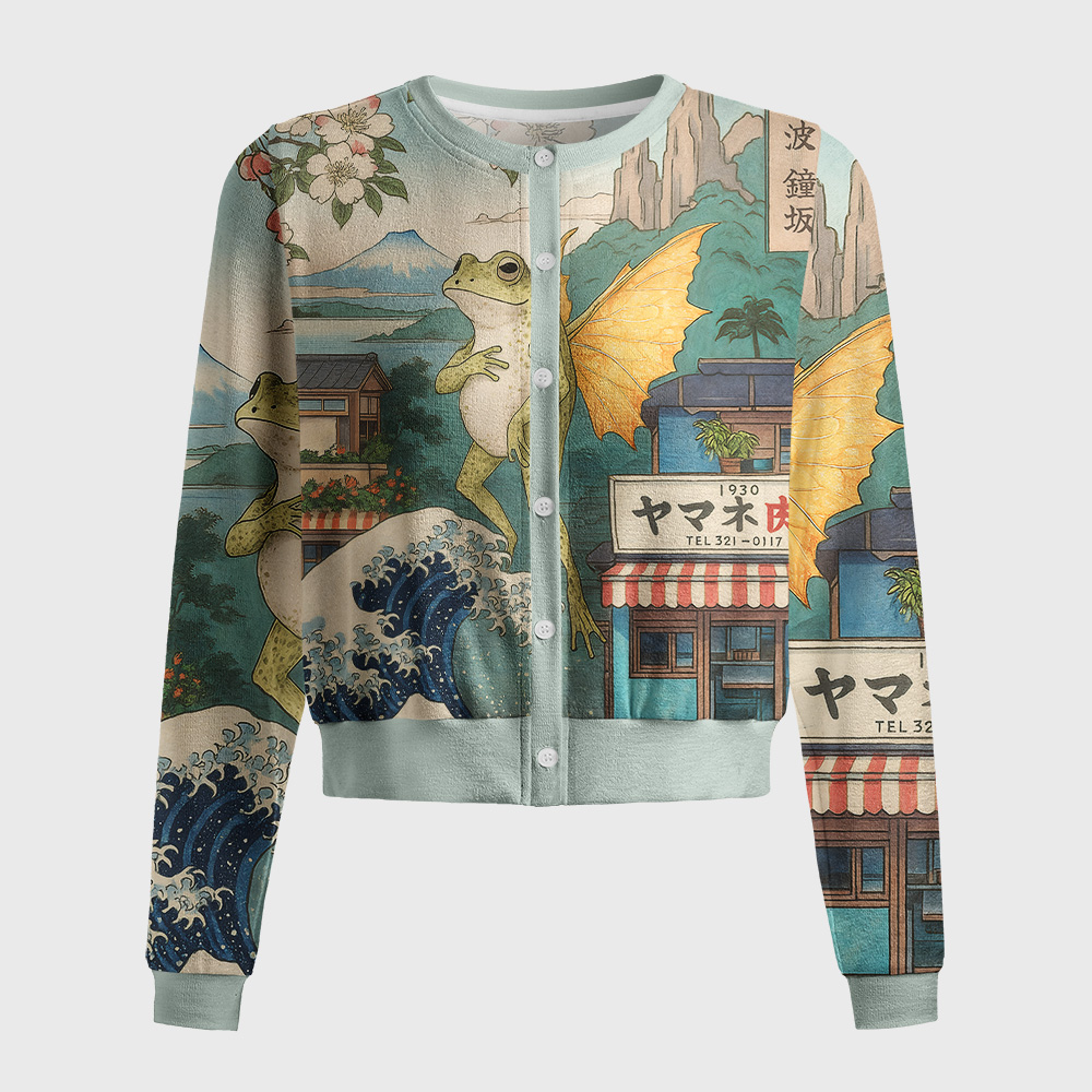 Tokyo-Tiger Frog With Wings Women's Lightweight Cardigan