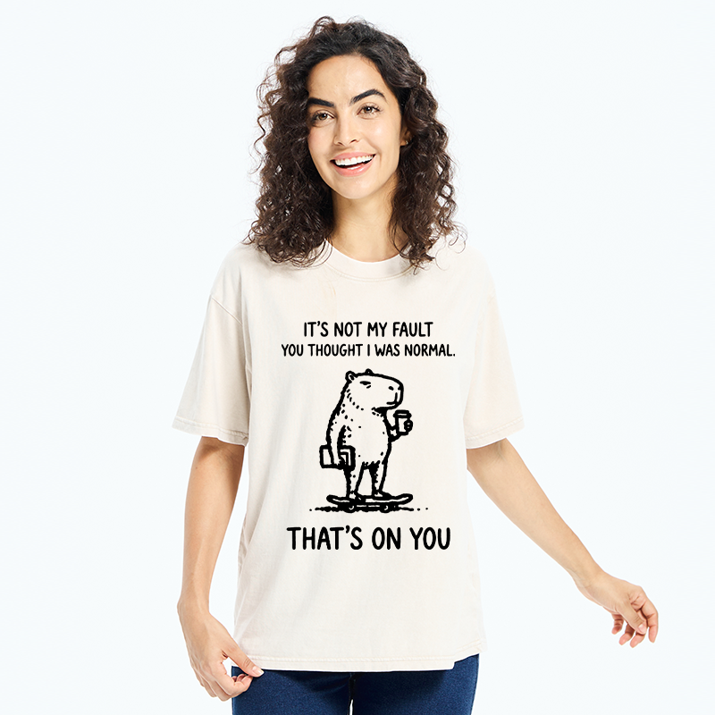 Tokyo-Tiger Funny Honest Skate Capybara Meme Washed T-Shirt