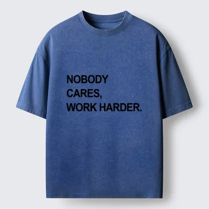 Tokyo-Tiger No Excuse Work Hard Meme Washed T-Shirt