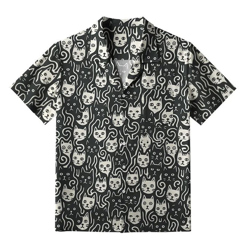 Tokyo-Tiger Cute Feline Gathering Aloha Hawaiian Shirt