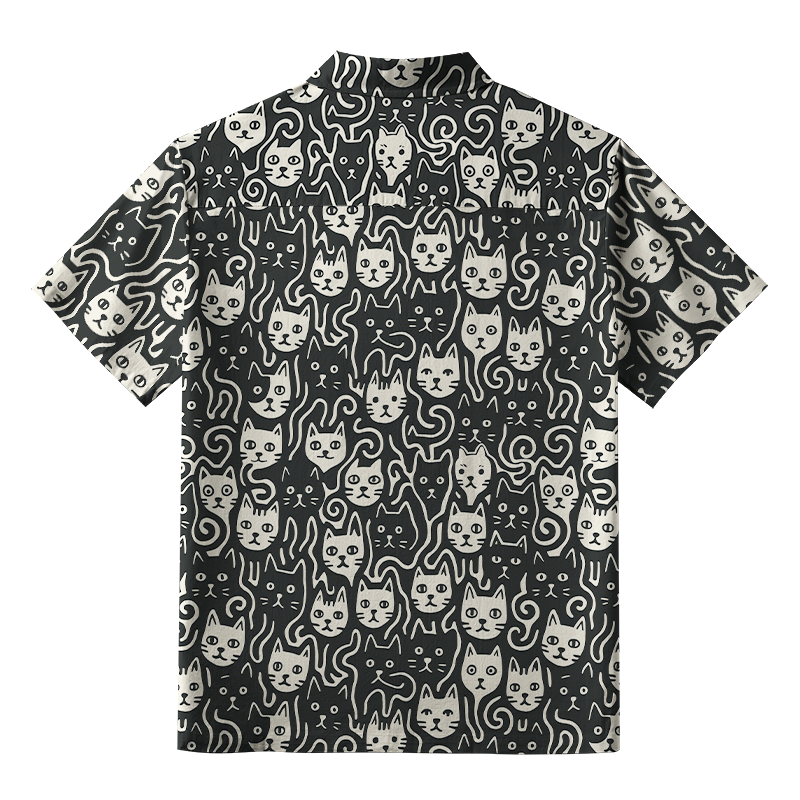 Tokyo-Tiger Cute Feline Gathering Aloha Hawaiian Shirt