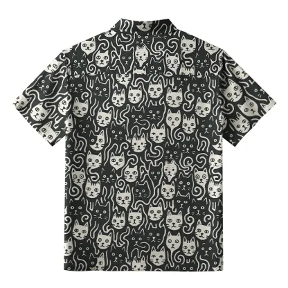 Tokyo-Tiger Cute Feline Gathering Aloha Hawaiian Shirt