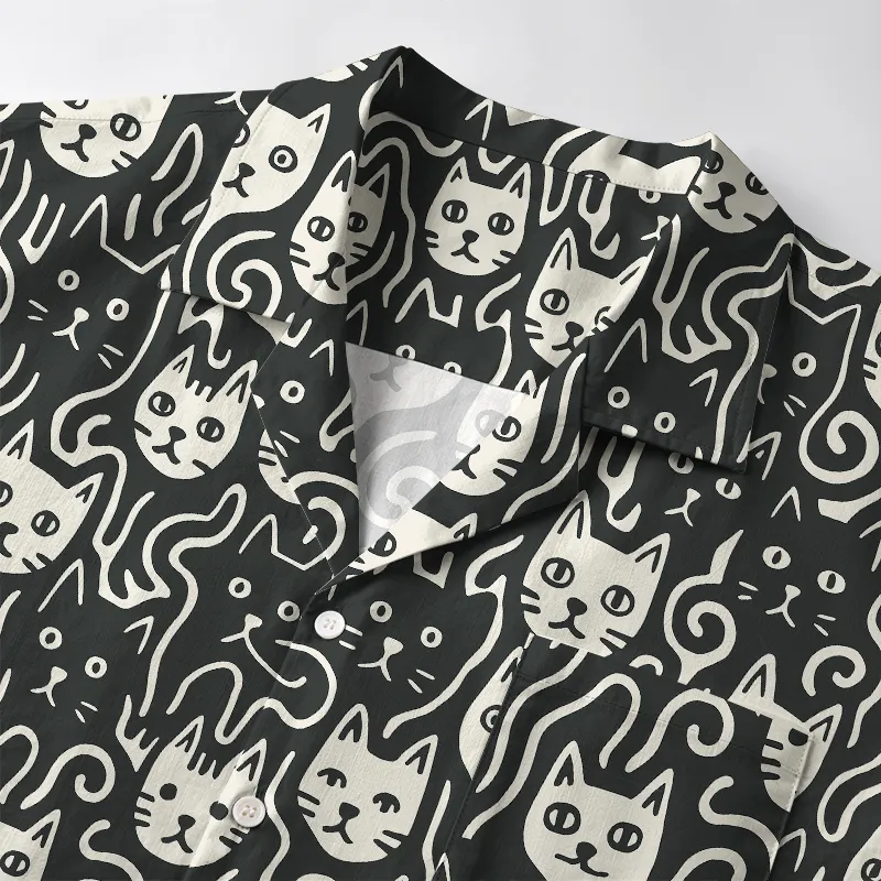 Tokyo-Tiger Cute Feline Gathering Aloha Hawaiian Shirt