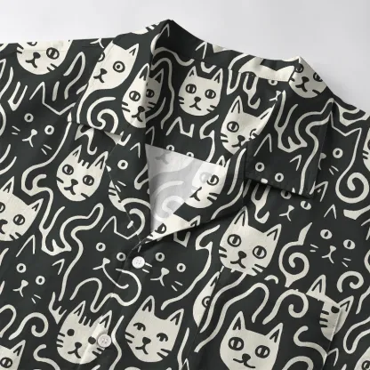 Tokyo-Tiger Cute Feline Gathering Aloha Hawaiian Shirt