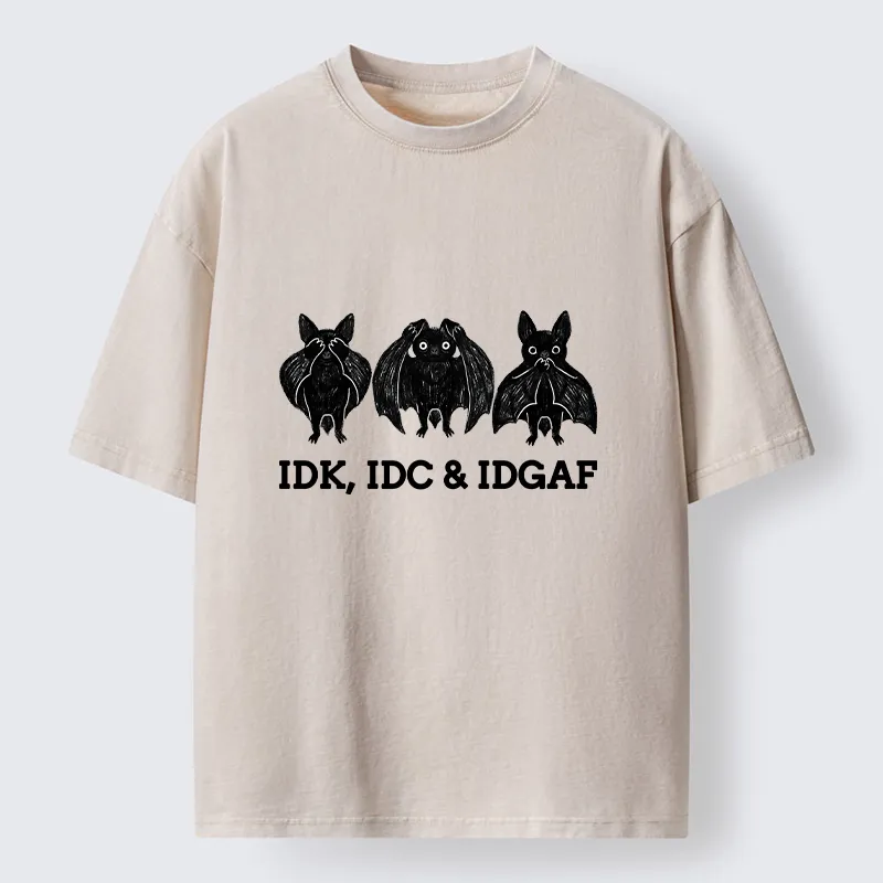 Tokyo‑Tiger Three Wise Bats Funny Meme Washed T‑Shirt Sale