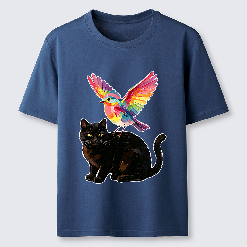 Tokyo-Tiger Rainbow Bird With Cat Classic T-Shirt