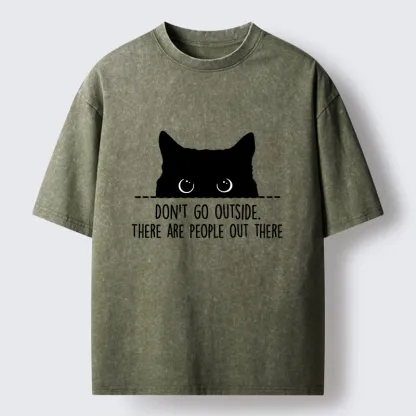 Tokyo-Tiger Avoid Human Crowds Washed T-Shirt