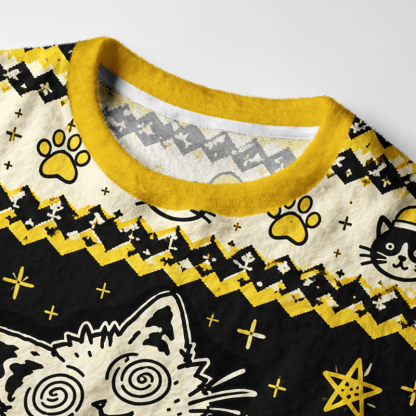 Tokyo-Tiger Dizzy Goofy Cat Fuzzy Christmas Ugly Sweatshirt