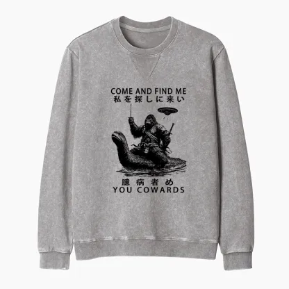 Tokyo-Tiger Can You Find Us Washed Terry Sweatshirt