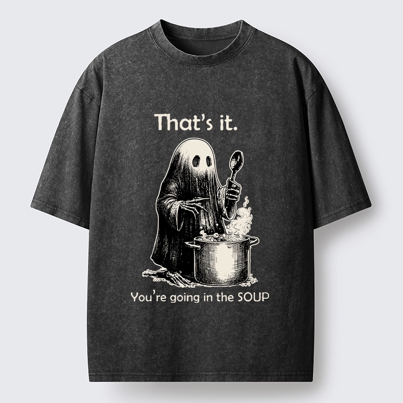 Tokyo‑Tiger Spooky Ghost Chef Washed T‑Shirt