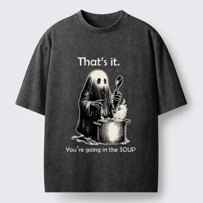 Tokyo‑Tiger Spooky Ghost Chef Washed T‑Shirt