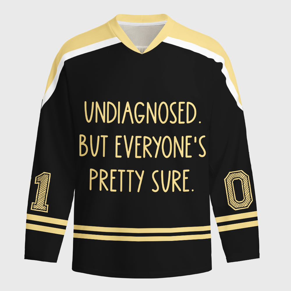 Tokyo-Tiger Self-diagnosed Illness Funny Long-Sleeve Hockey Jersey