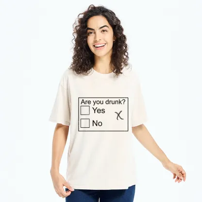 Tokyo-Tiger Confused Drunk Checkbox Graphic Washed T-Shirt