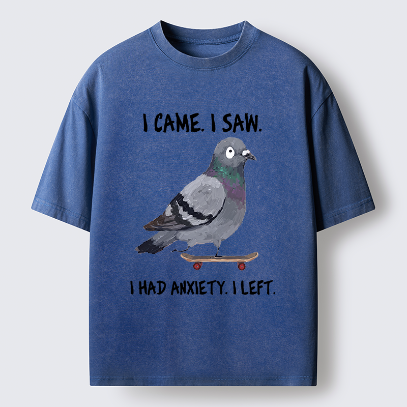 Tokyo-Tiger Skateboard Pigeon Meme Washed T-Shirt