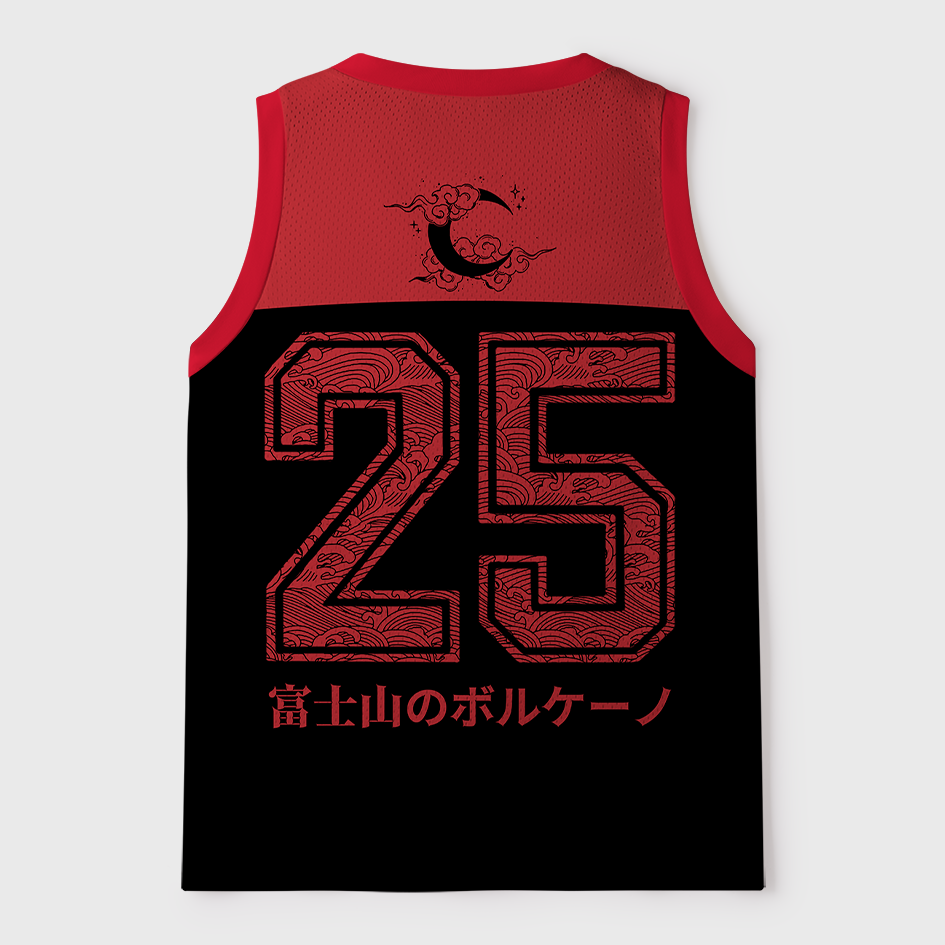 Tokyo-Tiger Fuji Volcano Red Great Wave Higanbana Mesh Tank Top