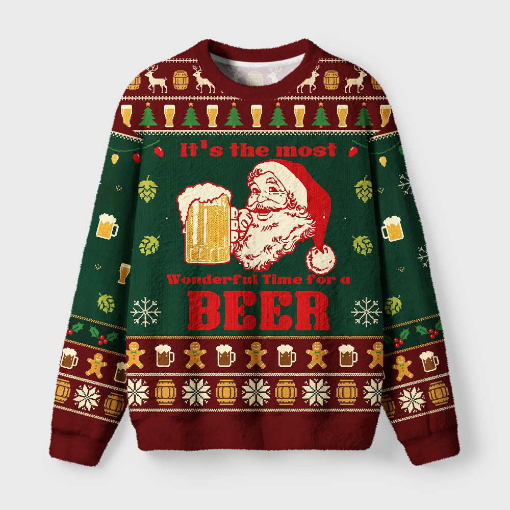 Tokyo-Tiger Must-have Beers For Christmas Fuzzy Christmas Ugly Sweatshirt
