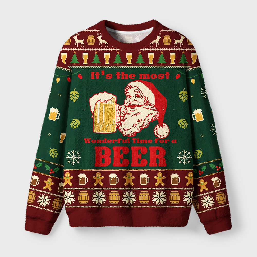 Tokyo-Tiger Must-have Beers For Christmas Fuzzy Christmas Ugly Sweatshirt