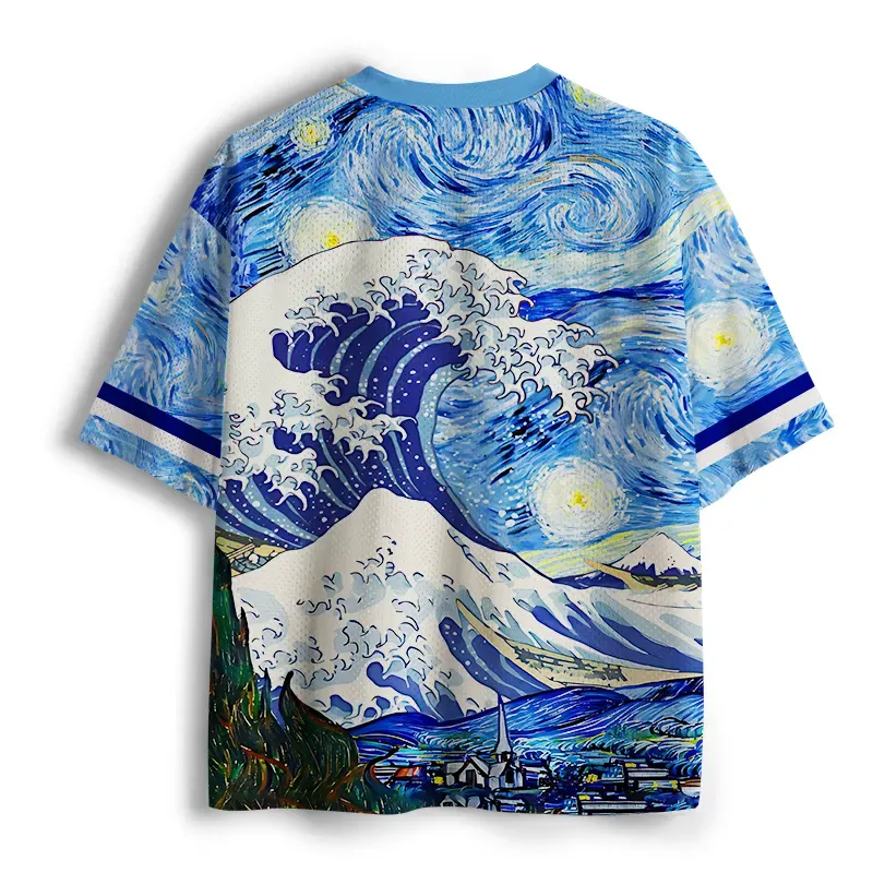 Tokyo-Tiger Waves Under The Starry Night Mesh Jersey