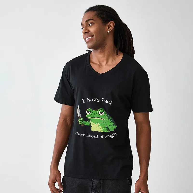 Tokyo-Tiger Impatient Frog V-Neck Classic T-Shirt