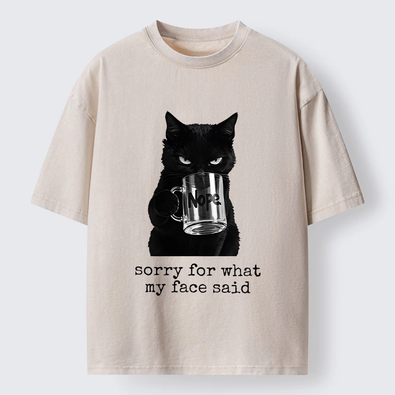 Tokyo‑Tiger Funny Sassy Cat Washed T‑Shirt