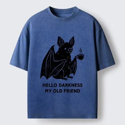 Tokyo‑Tiger Funny Coffee Bat Washed T‑Shirt
