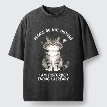 Tokyo-Tiger Funny Cute Little Cat Meme Washed T-Shirt