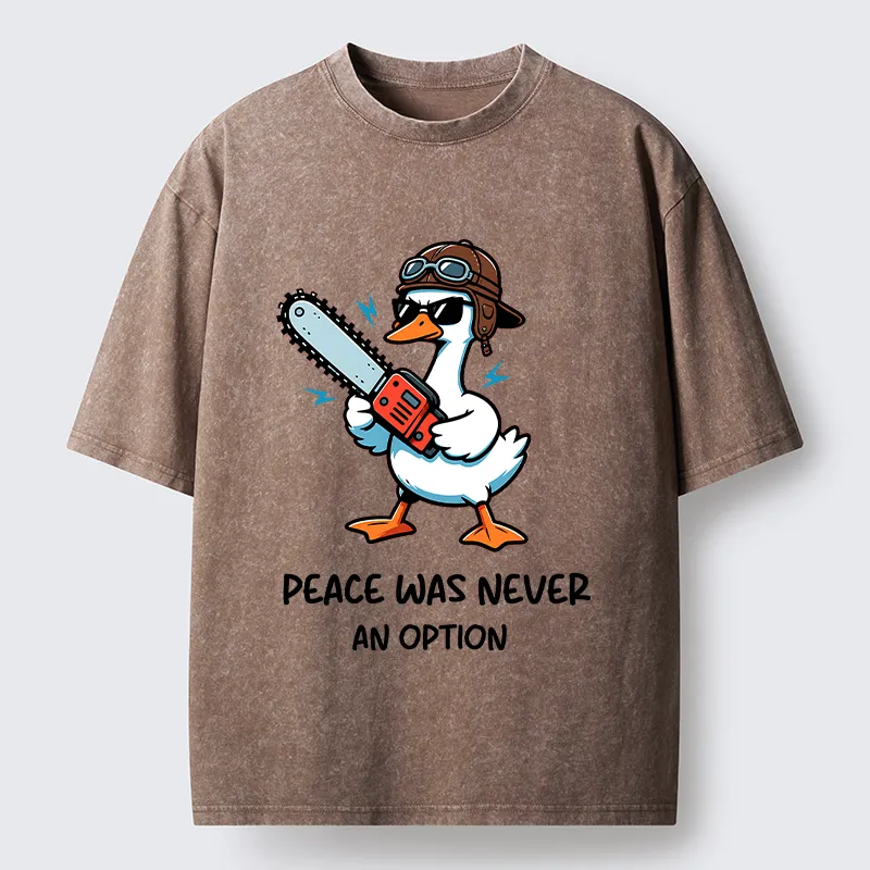 Tokyo-Tiger Funny Chainsaw Goose Meme Washed T-Shirt