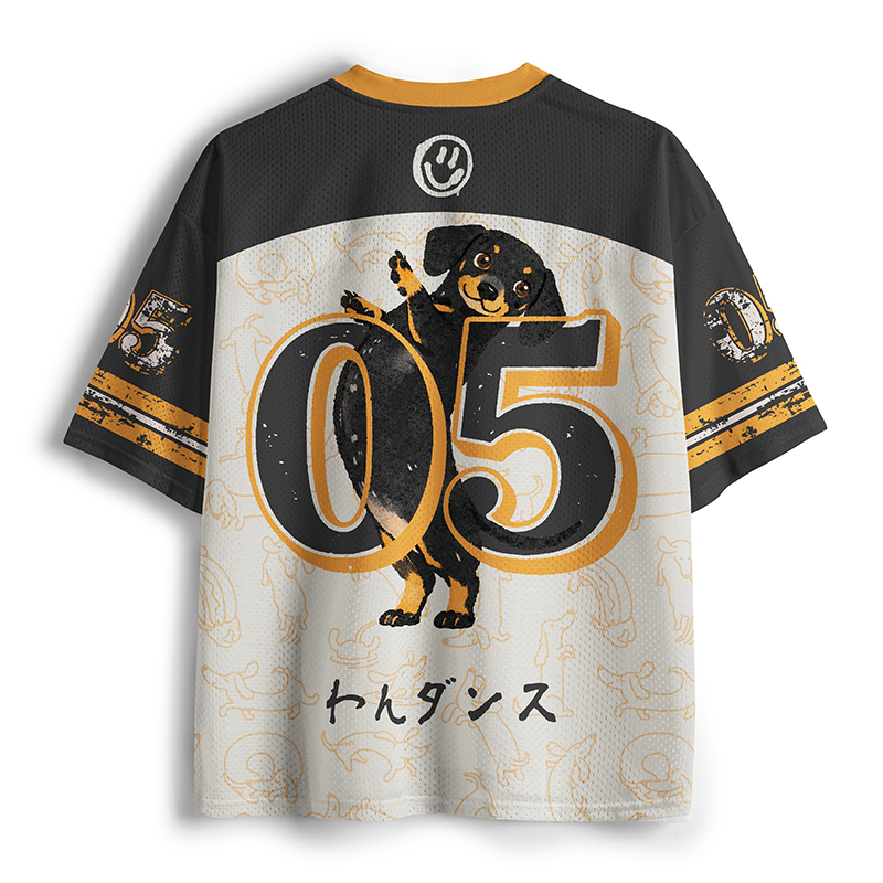 Tokyo-Tiger Dancing Dachshund Mesh Jersey