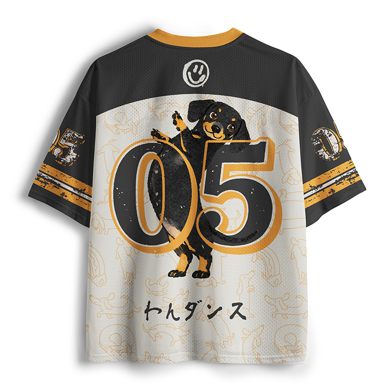 Tokyo-Tiger Dancing Dachshund Mesh Jersey