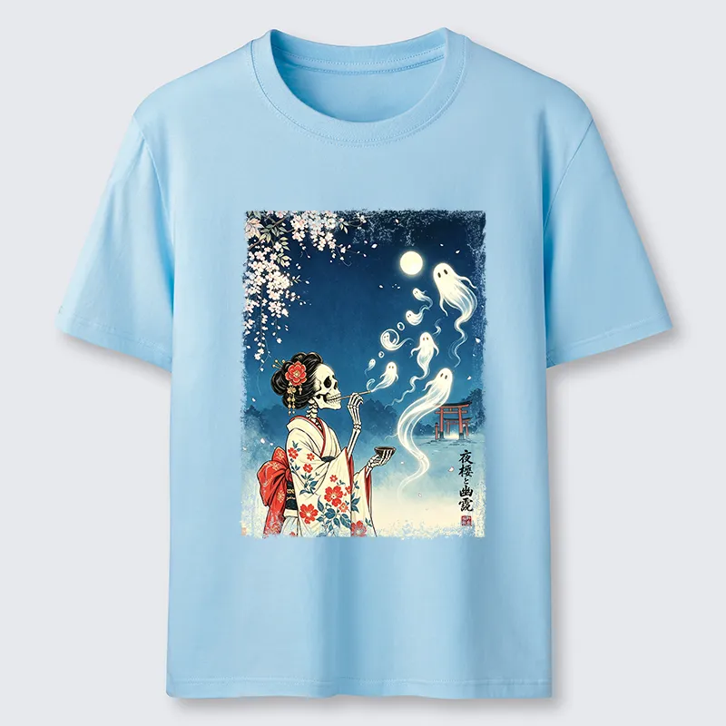 Tokyo-Tiger Moon Skeleton Ghost Classic T-Shirt