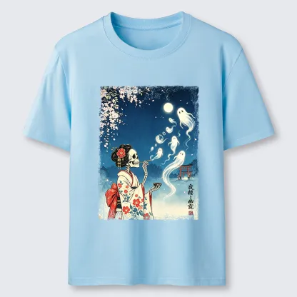 Tokyo-Tiger Moon Skeleton Ghost Classic T-Shirt