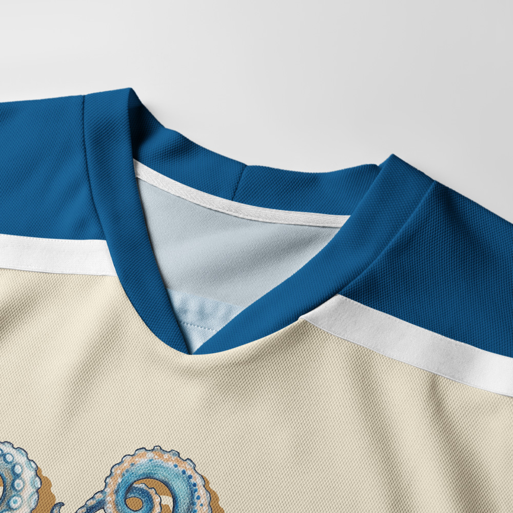 Tokyo-Tiger Flying Cranes Golden Clouds Long-Sleeve Hockey Jersey