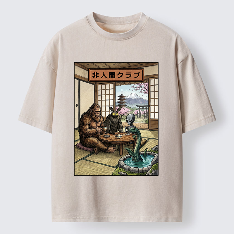 Tokyo-Tiger Monster Tea Party Washed T-Shirt