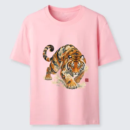 Tokyo-Tiger Vintage Cloud Tiger Print Classic T-Shirt