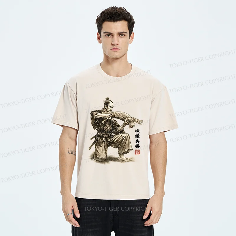 Tokyo-Tiger Ultimate Weapon Funny Washed T-Shirt