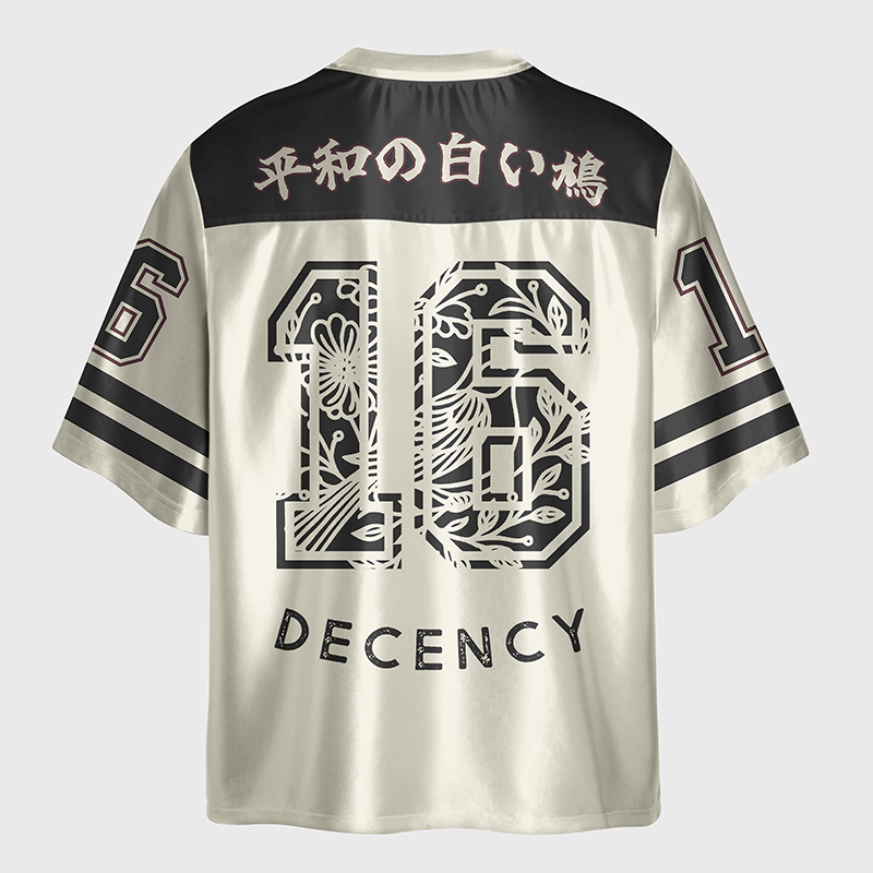 Tokyo-Tiger Pigeon That Was Moved Three Glossy Oversized Jersey