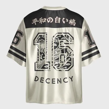 Tokyo-Tiger Pigeon That Was Moved Three Glossy Oversized Jersey