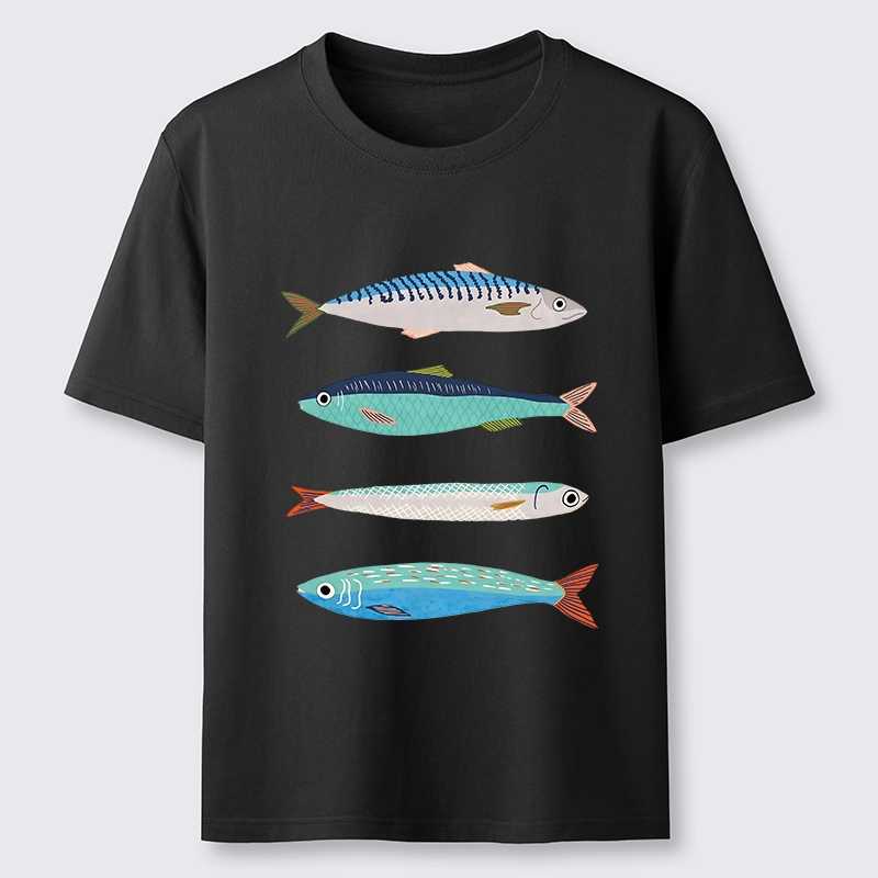 Tokyo‑Tiger Playful Sea Fish Washed T‑Shirt