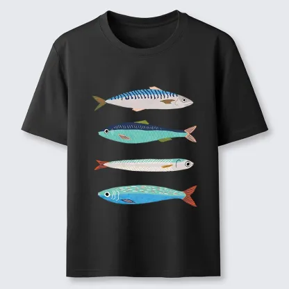 Tokyo‑Tiger Playful Sea Fish Washed T‑Shirt