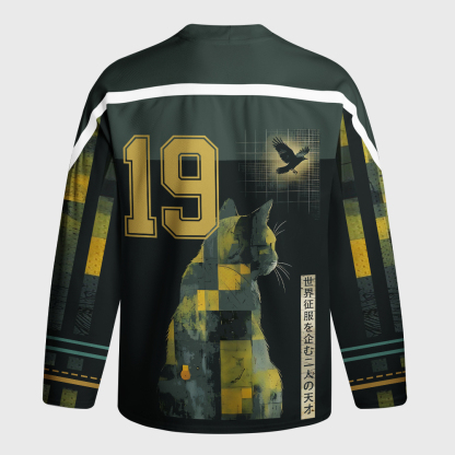 Tokyo-Tiger The Cat And The Crow Are Planning To Rule The World Long-Sleeve Hockey Jersey