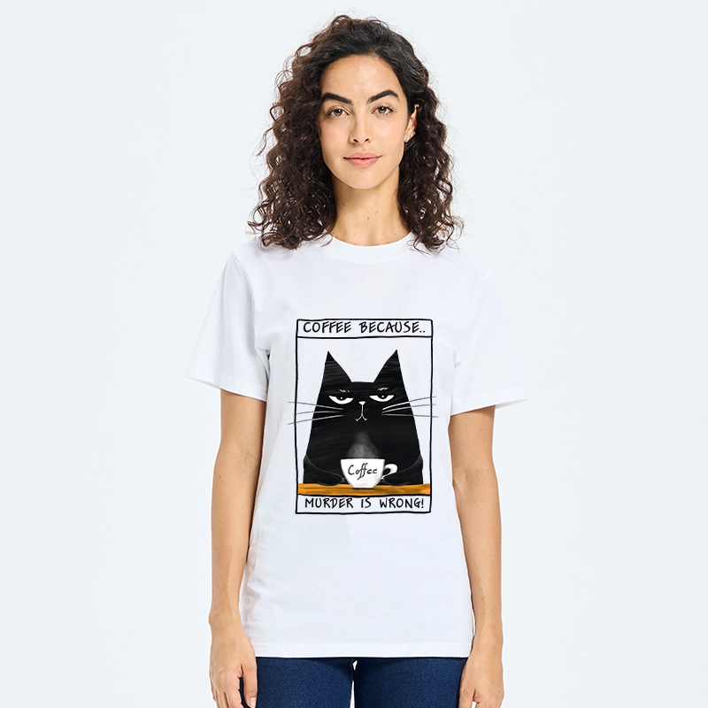 Tokyo-Tiger Moody Black Cat Coffee Need Vibe Classic T-Shirt