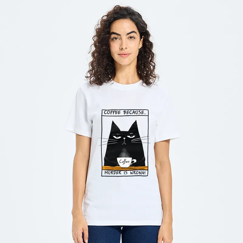 Tokyo-Tiger Moody Black Cat Coffee Need Vibe Classic T-Shirt