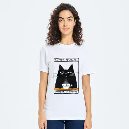 Tokyo-Tiger Moody Black Cat Coffee Need Vibe Classic T-Shirt