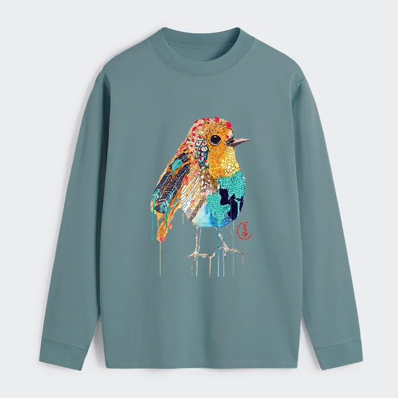 Tokyo‑Tiger Sparkly Wild Bird Classic Long Sleeve T-Shirt