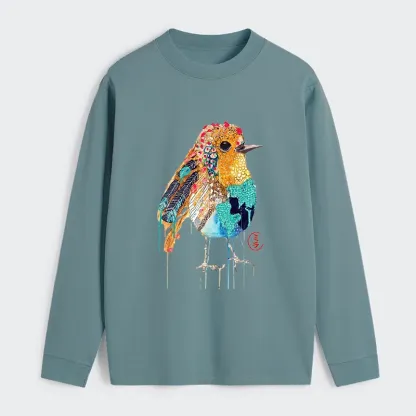 Tokyo‑Tiger Sparkly Wild Bird Classic Long Sleeve T-Shirt