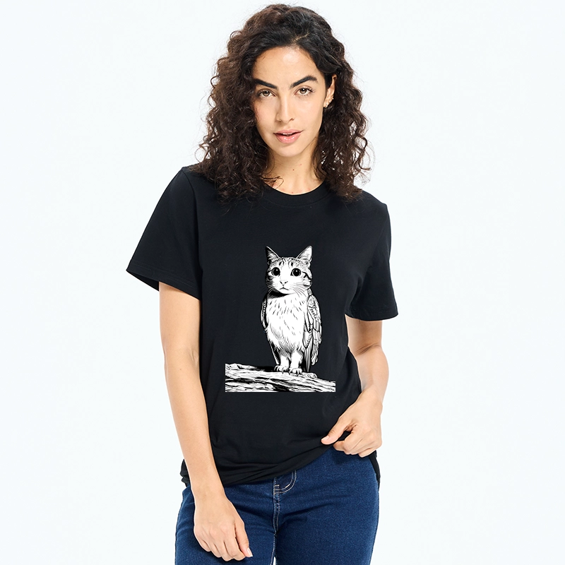 Tokyo-Tiger Funny Cat Owl Fusion Art Classic T-Shirt
