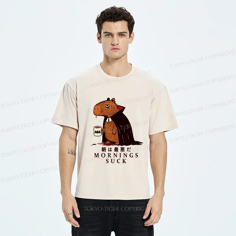 Tokyo-Tiger Vampire Capybara Washed T-Shirt