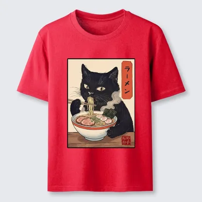 Tokyo-Tiger Ramen Eating Cute Cat Classic T-Shirt
