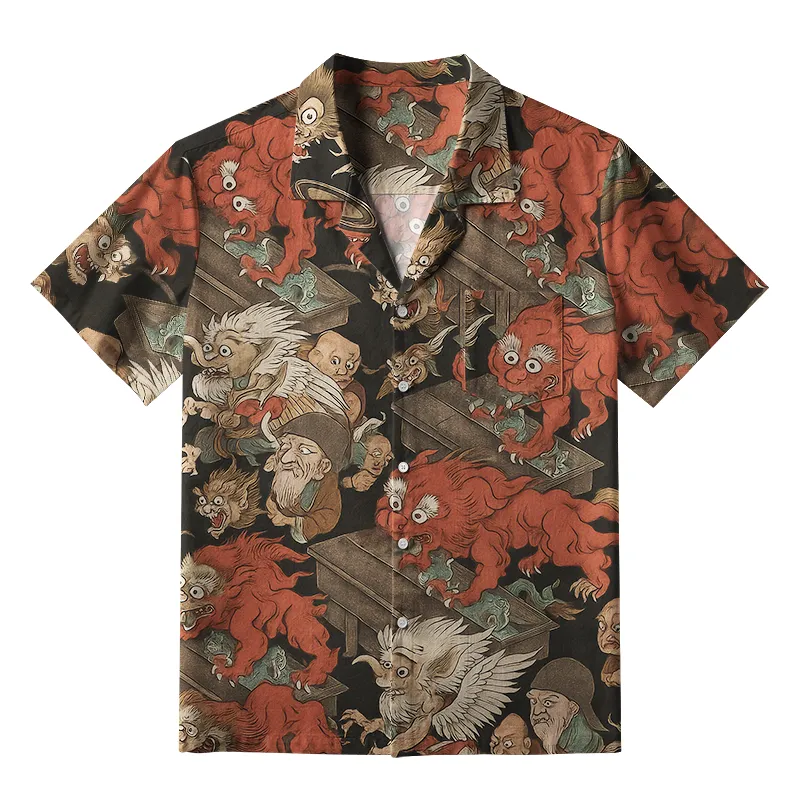Tokyo-Tiger Japanese Mythical Beasts Aloha Hawaiian Shirt